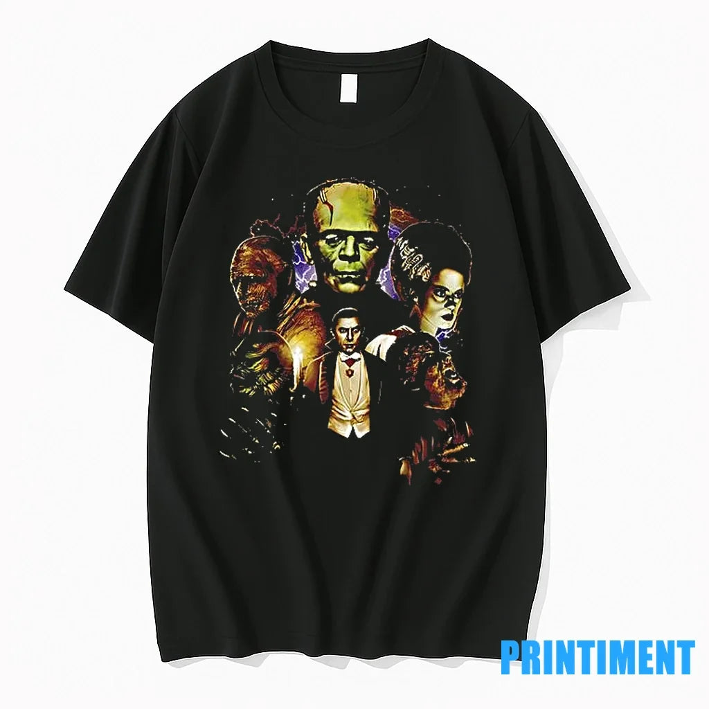 Rock Rebel Mens Universal Monsters Full Color Collage - Adult & Kids T-Shirts, Sweatshirts & Hoodies apparel design preview 1