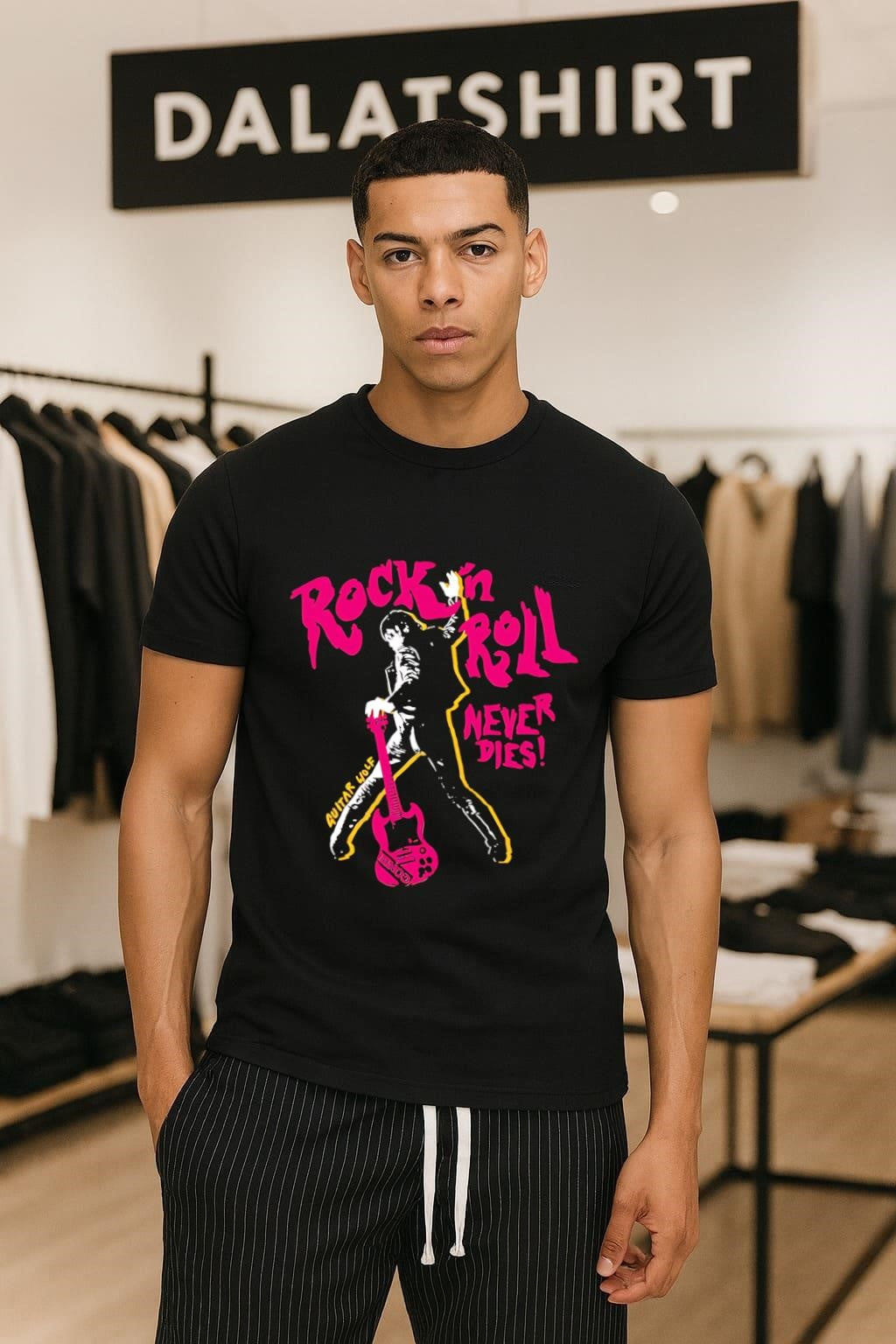 Rock 'n Roll Never Dies - Adult & Kids T-Shirts, Sweatshirts & Hoodies apparel design preview 1