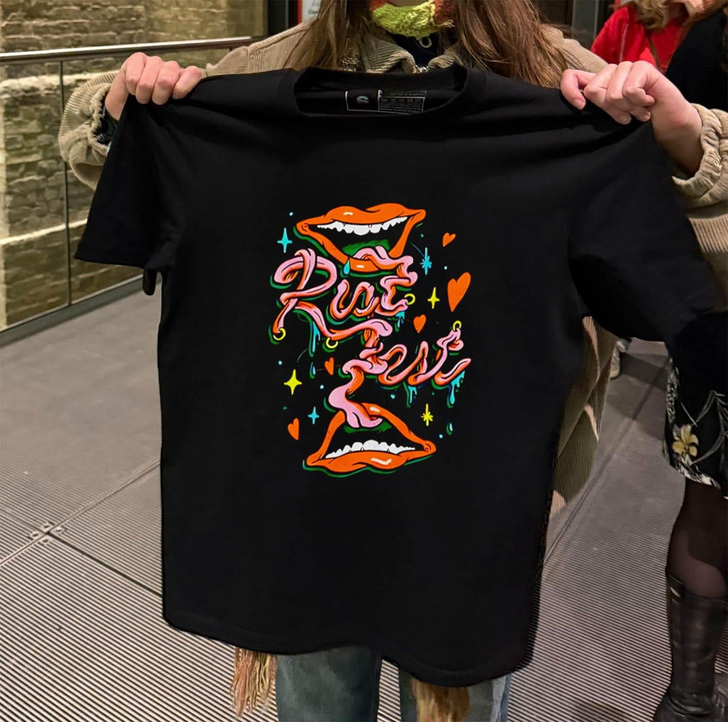 Rude Girl Groovy Melting Tongue Surreal Art Smile - Adult & Kids T-Shirts, Sweatshirts & Hoodies apparel design preview 2