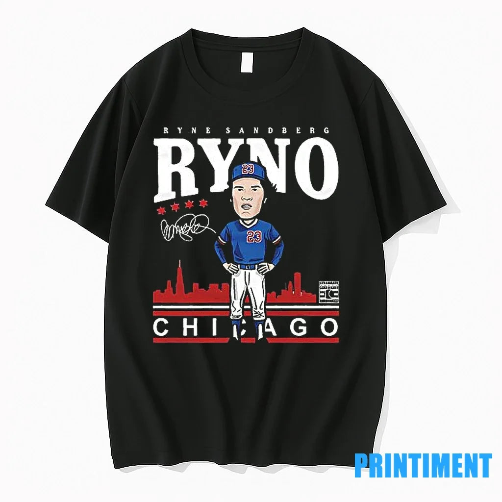 Ryne Sandberg Ryno Chicago Cubs Cartoon Sweater - Adult & Kids T-Shirts, Sweatshirts & Hoodies apparel design preview 1