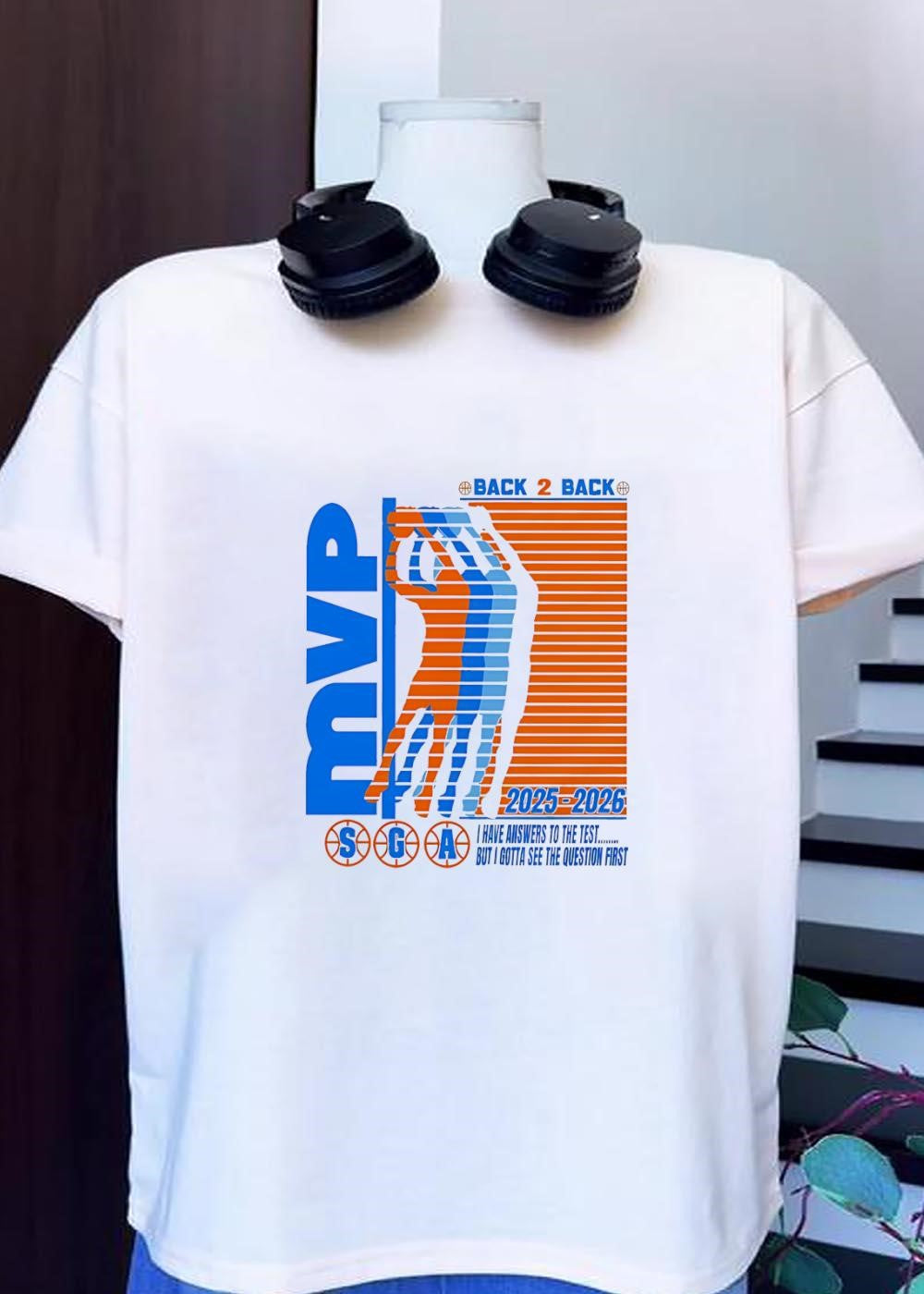 SGA Shai Gilgeous-Alexander Back 2 MVP 2025-2026 - Adult & Kids T-Shirts, Sweatshirts & Hoodies apparel design preview 1