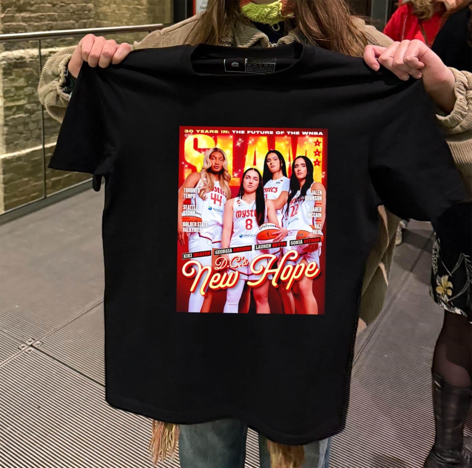 SLAM Magazine D.C.'s New Hope WNBA Basketball Stars - Adult & Kids T-Shirts, Sweatshirts & Hoodies apparel design preview 2