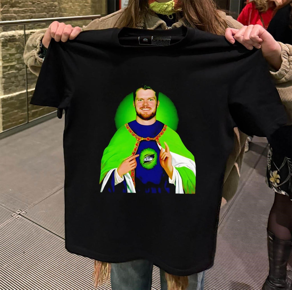 Saint Sam Darnold Seattle Football Religious Icon - Adult & Kids T-Shirts, Sweatshirts & Hoodies apparel design preview 2