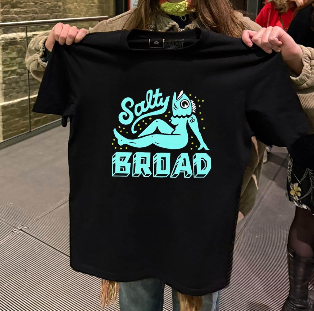 Salty Broad Mermaid With Fish Head Nautical Art - Adult & Kids T-Shirts, Sweatshirts & Hoodies apparel design preview 2
