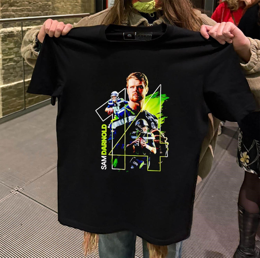 Sam Darnold Number 14 Seattle Football Quarterback - Adult & Kids T-Shirts, Sweatshirts & Hoodies apparel design preview 2