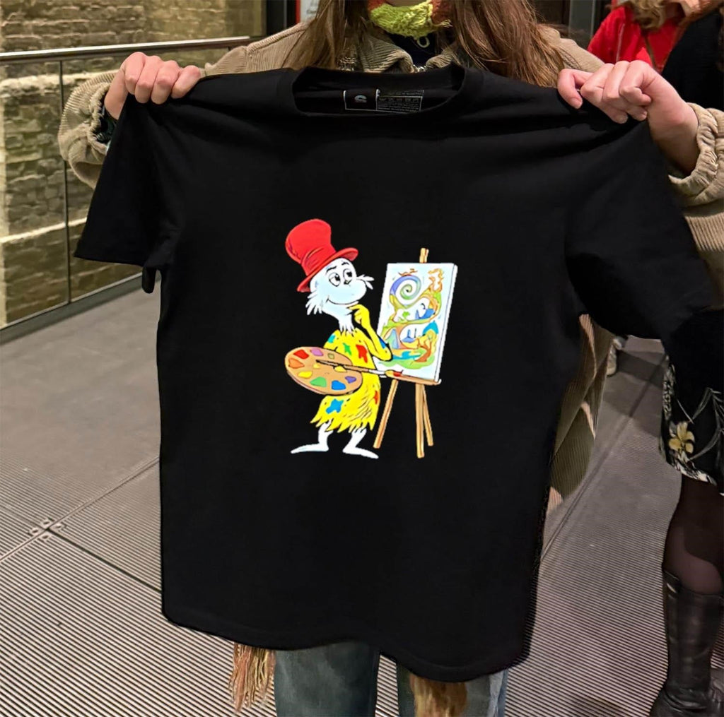 Sam I Am Red Hat Artist Palette Painting Easel - Adult & Kids T-Shirts, Sweatshirts & Hoodies apparel design preview 2