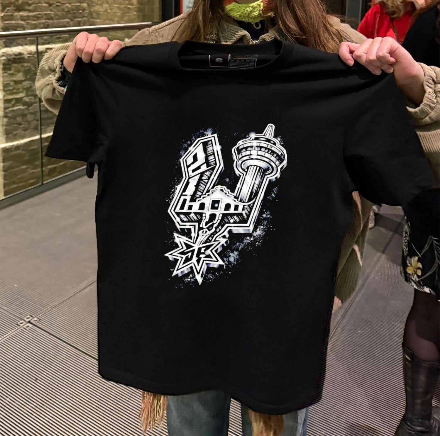San Antonio Alamo Tower Spurred Star - Adult & Kids T-Shirts, Sweatshirts & Hoodies apparel design preview 2