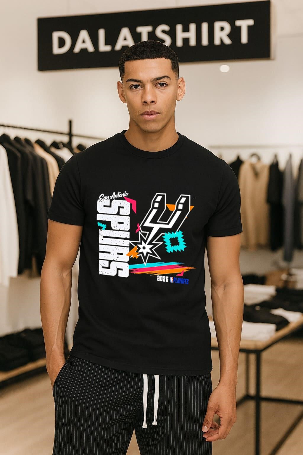 San Antonio Spurs 2026 NBA Playoffs - Adult & Kids T-Shirts, Sweatshirts & Hoodies apparel design preview 1
