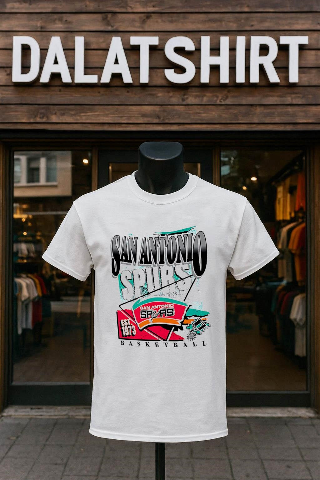 San Antonio Spurs Basketball Est 1973 Logo - Adult & Kids T-Shirts, Sweatshirts & Hoodies apparel design preview 1