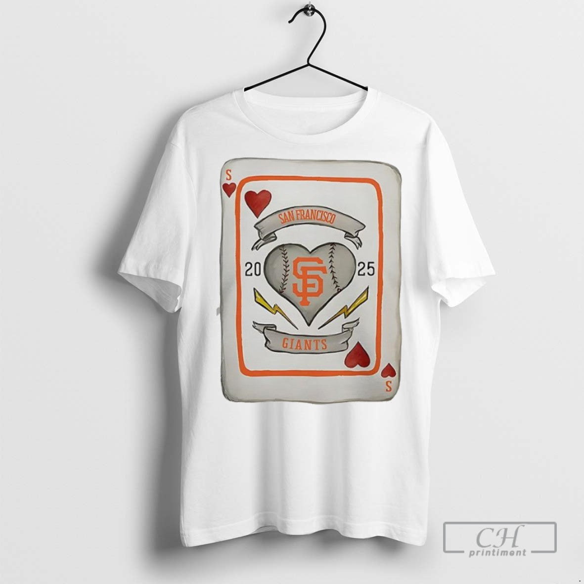 San Francisco Giants Basseball Card Heart X Tiny - Adult & Kids T-Shirts, Sweatshirts & Hoodies apparel design preview 1