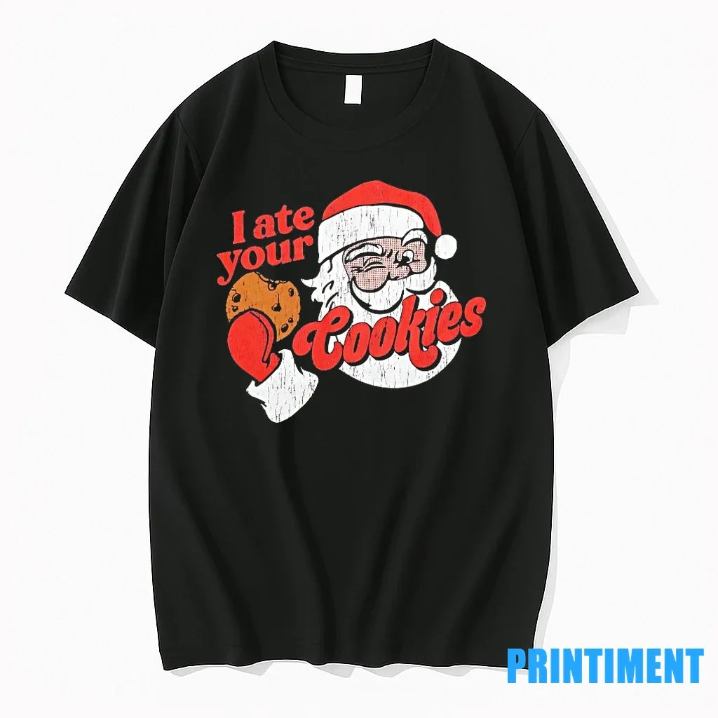 Santa Claus I Ate Your Cookies Christmas Sweater - Adult & Kids T-Shirts, Sweatshirts & Hoodies apparel design preview 1