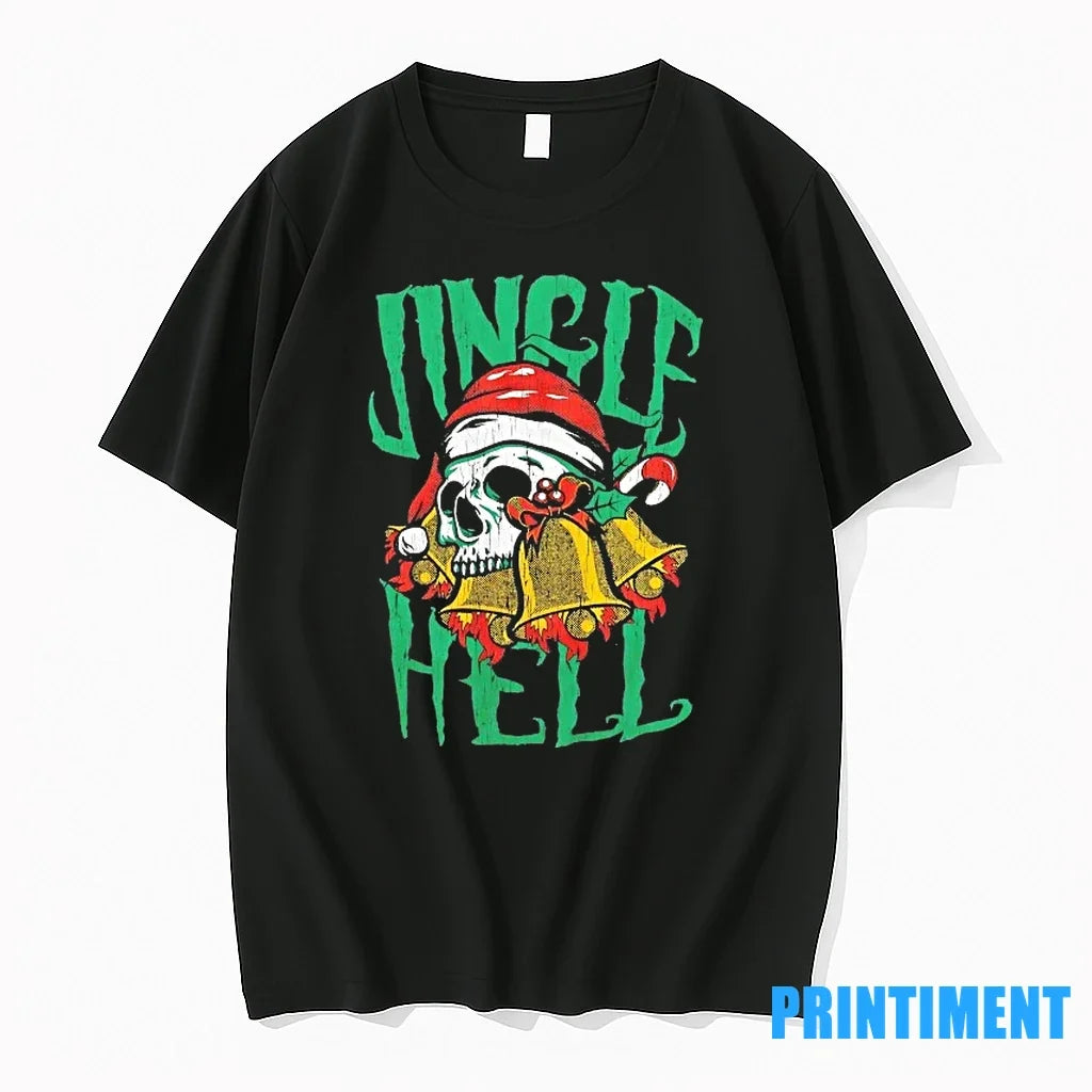 Santa Skull Jingle Hell Christmas Sweater - Adult & Kids T-Shirts, Sweatshirts & Hoodies apparel design preview 1