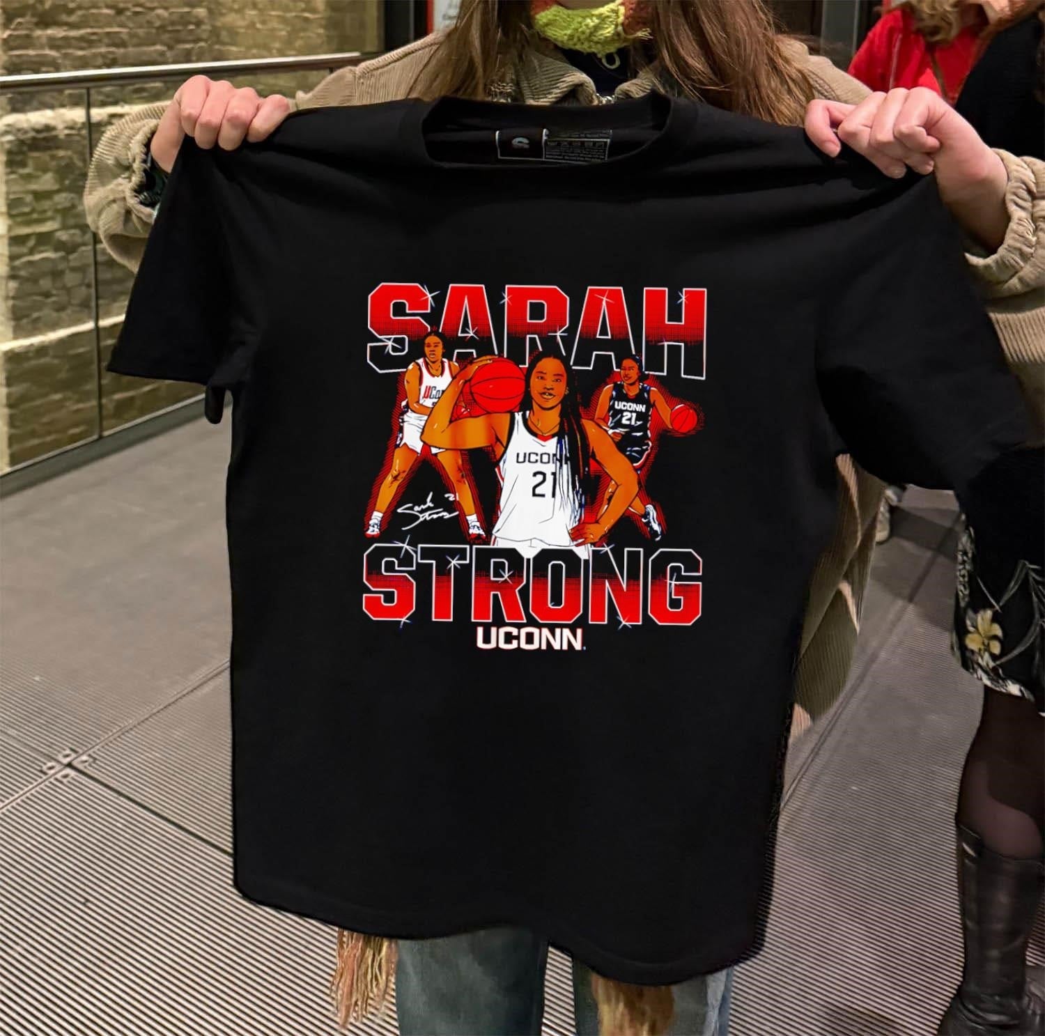 Sarah Strong UConn Basketball Player Number 21 - Adult & Kids T-Shirts, Sweatshirts & Hoodies apparel design preview 2