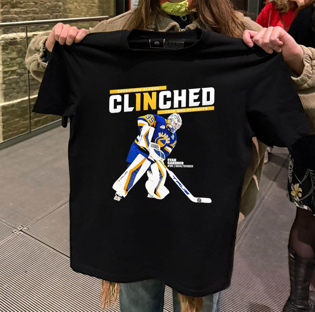 Saskatoon Blades Clinched 2026 WHL Playoffs Evan - Adult & Kids T-Shirts, Sweatshirts & Hoodies apparel design preview 2