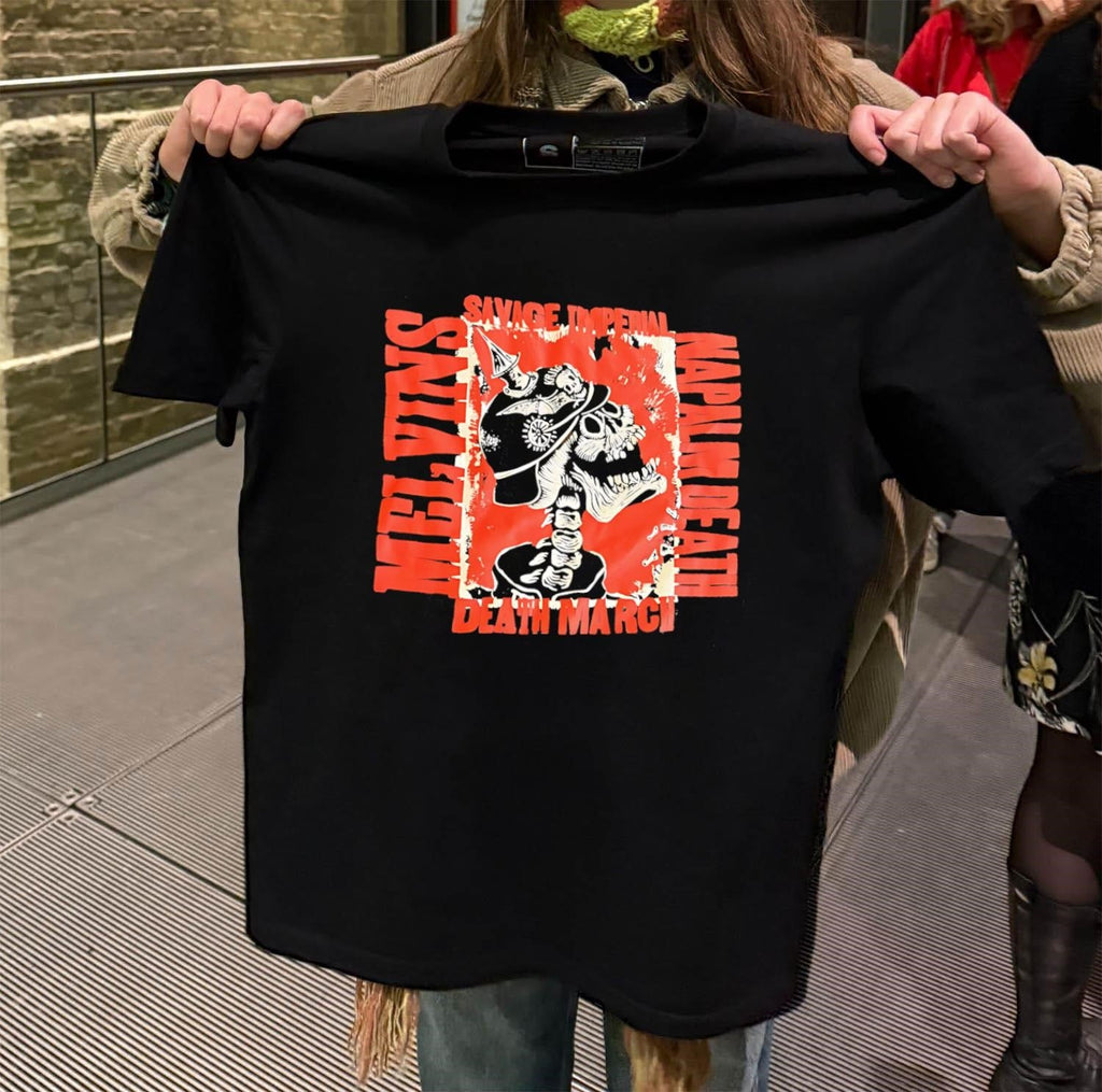 Savage Imperial Melvins Napalm Death skeleton March - Adult & Kids T-Shirts, Sweatshirts & Hoodies apparel design preview 2