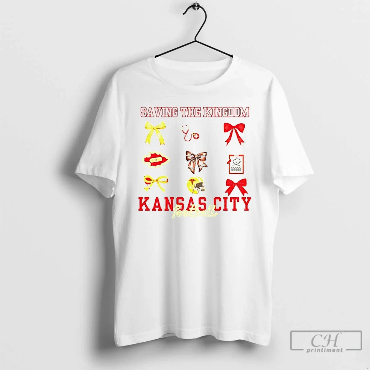 Saving The Kingdom Kansas City Chiefs Football Game - Adult & Kids T-Shirts, Sweatshirts & Hoodies apparel design preview 1