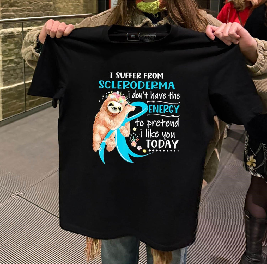 Scleroderma Sloth Flower Energy Pretend I Like You - Adult & Kids T-Shirts, Sweatshirts & Hoodies apparel design preview 2