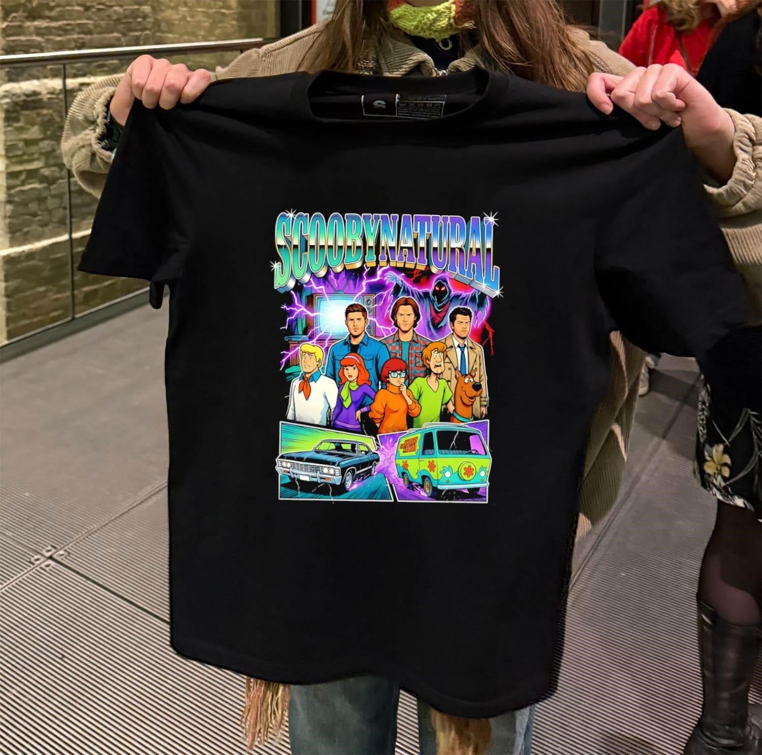 Scoobynatural Supernatural Scooby Doo Mystery Machine - Adult & Kids T-Shirts, Sweatshirts & Hoodies apparel design preview 2