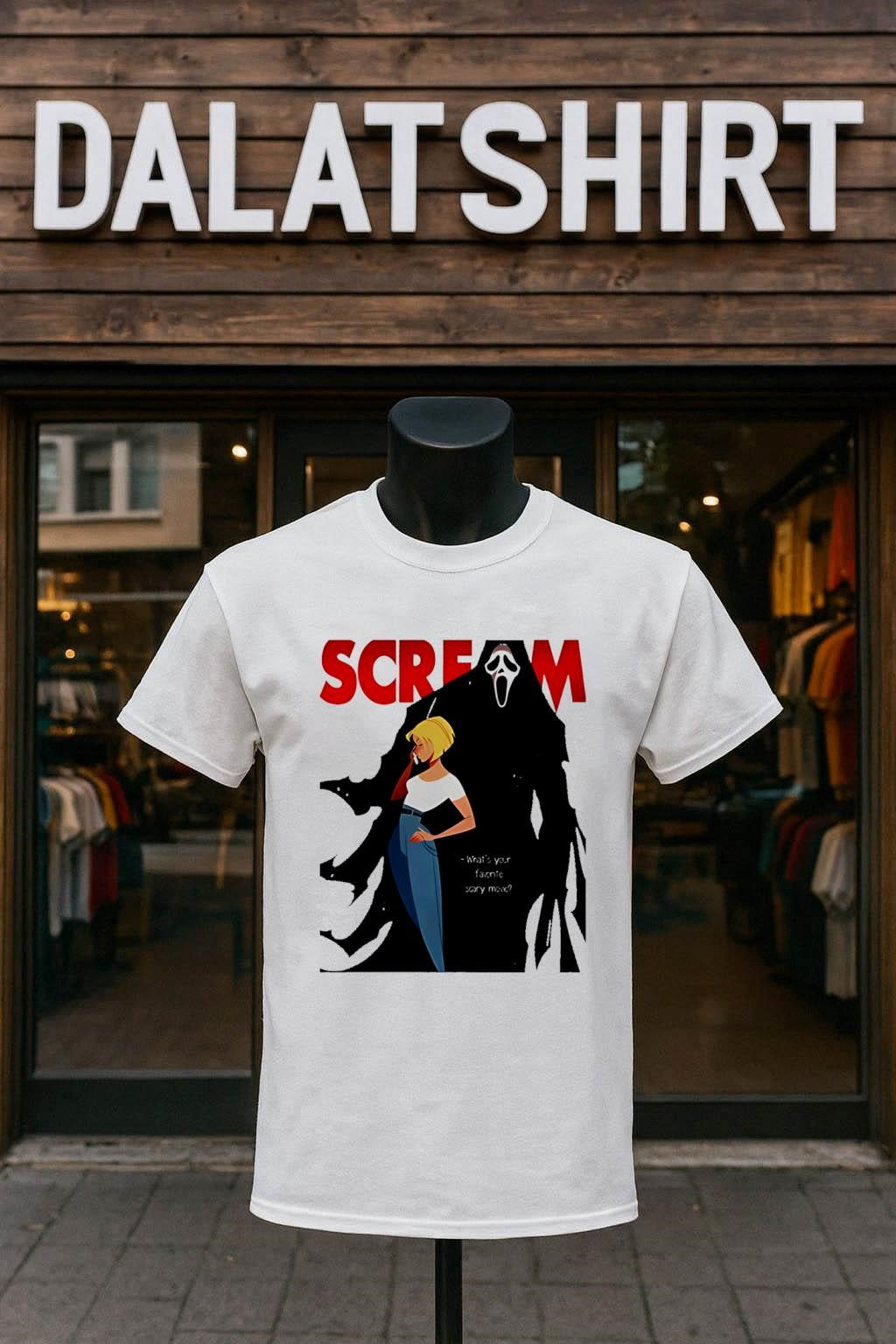 Scream Ghostface Favorite Scary Movie Horror Graphic - Adult & Kids T-Shirts, Sweatshirts & Hoodies apparel design preview 1