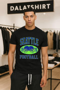 Seattle 1976 Football Vintage Distressed Double - Adult & Kids T-Shirts, Sweatshirts & Hoodies apparel design preview 1