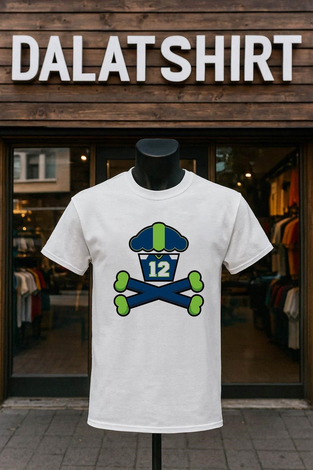 Seattle Cupcake Jersey Number 12 Crossbones Sports - Adult & Kids T-Shirts, Sweatshirts & Hoodies apparel design preview 1