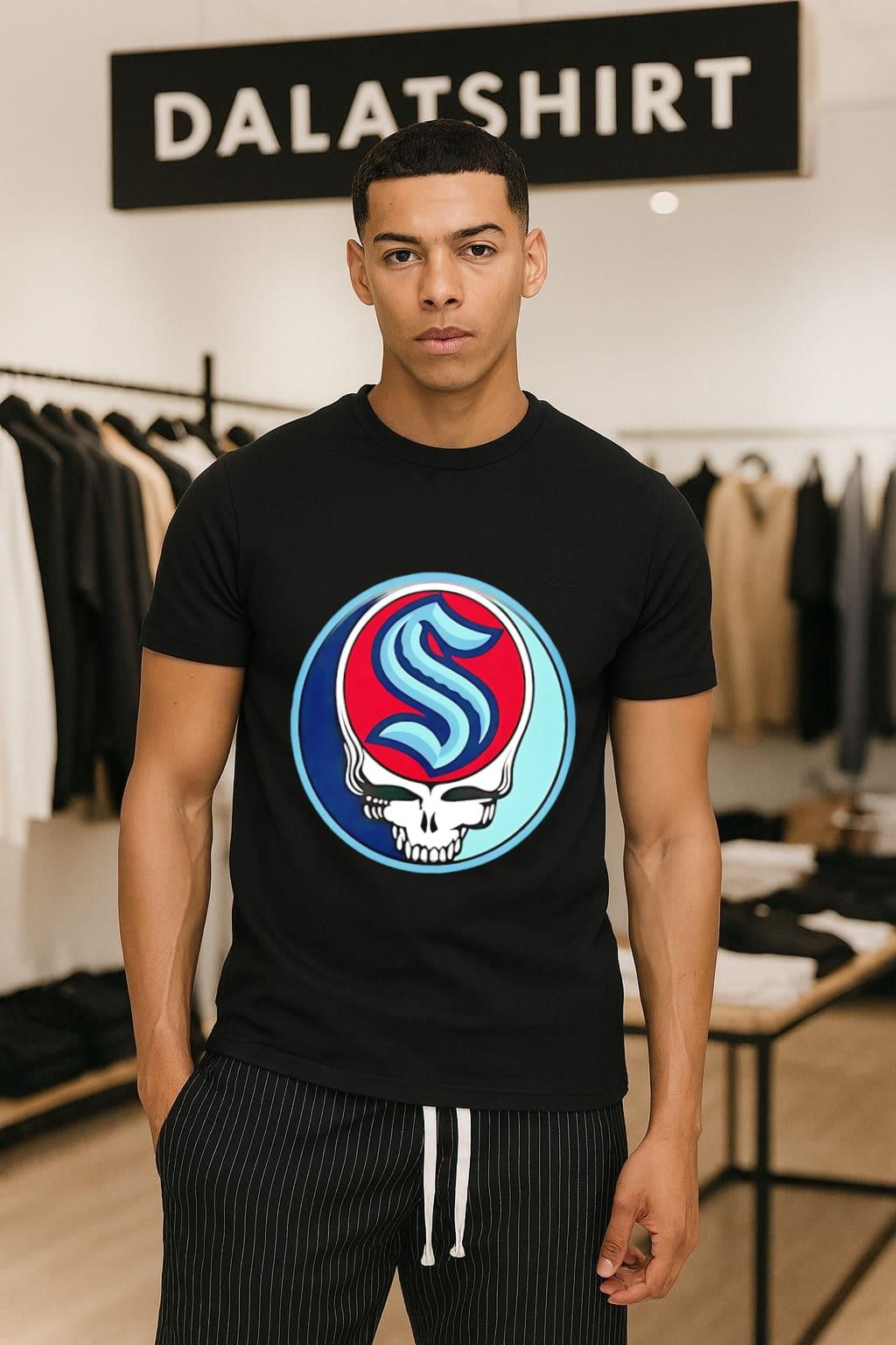 Seattle Kraken Grateful Dead Skull - Adult & Kids T-Shirts, Sweatshirts & Hoodies apparel design preview 1