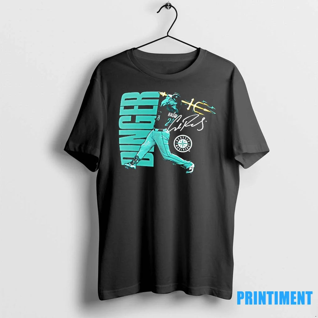 Seattle Mariners Cal Raleigh Trident Swing Signature - Adult & Kids T-Shirts, Sweatshirts & Hoodies apparel design preview 1