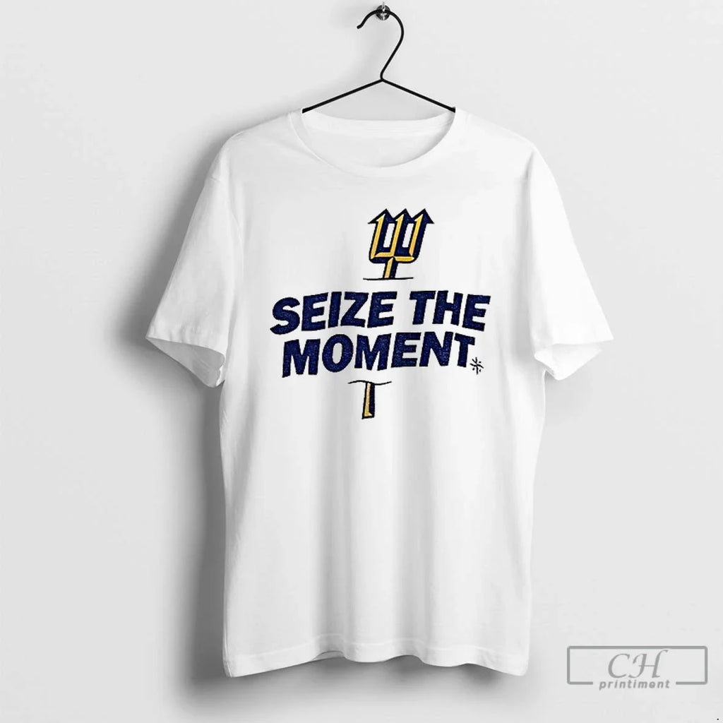 Seattle Mariners Trident Seize The Moment - Adult & Kids T-Shirts, Sweatshirts & Hoodies apparel design preview 1