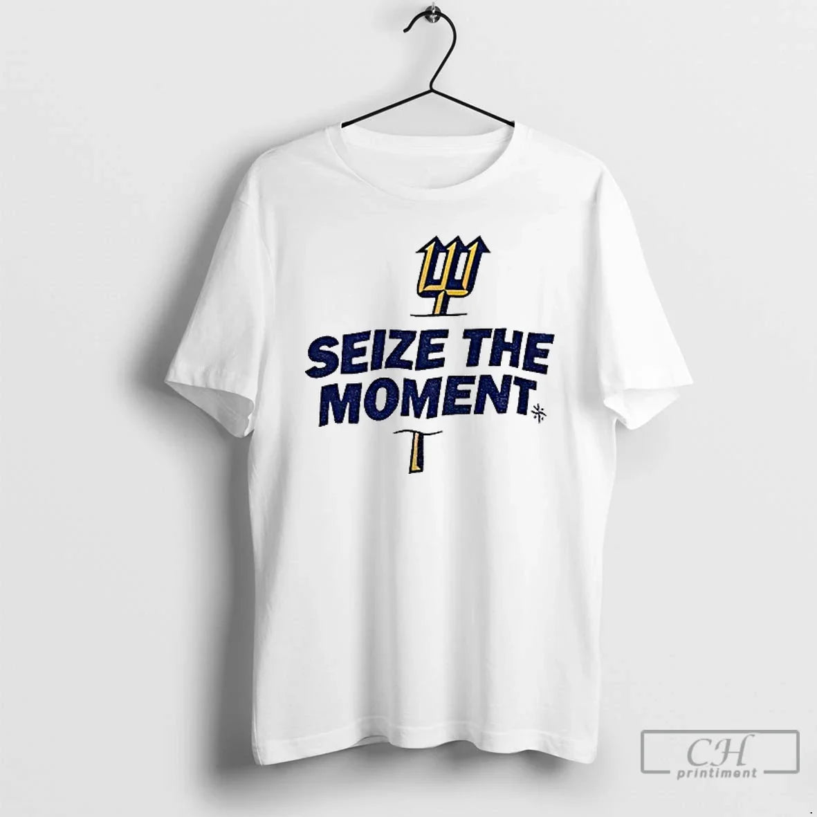 Seattle Mariners Trident Seize The Moment - Adult & Kids T-Shirts, Sweatshirts & Hoodies apparel design preview 1