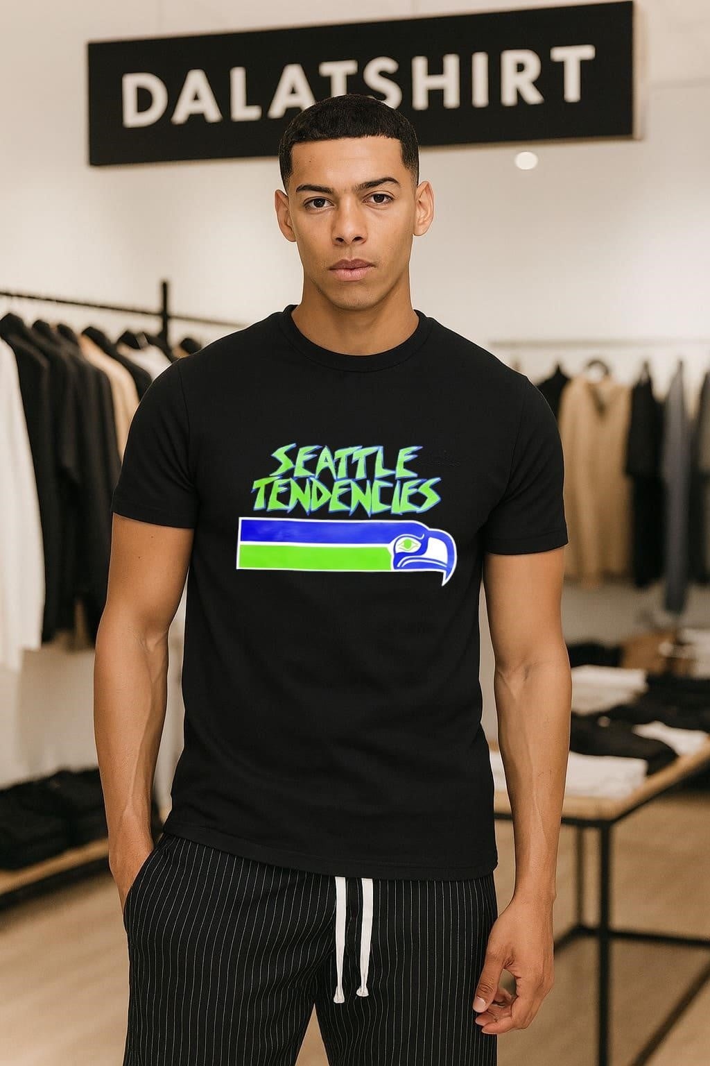 Seattle Tendencies Seahawk Football Logo Graphic - Adult & Kids T-Shirts, Sweatshirts & Hoodies apparel design preview 1