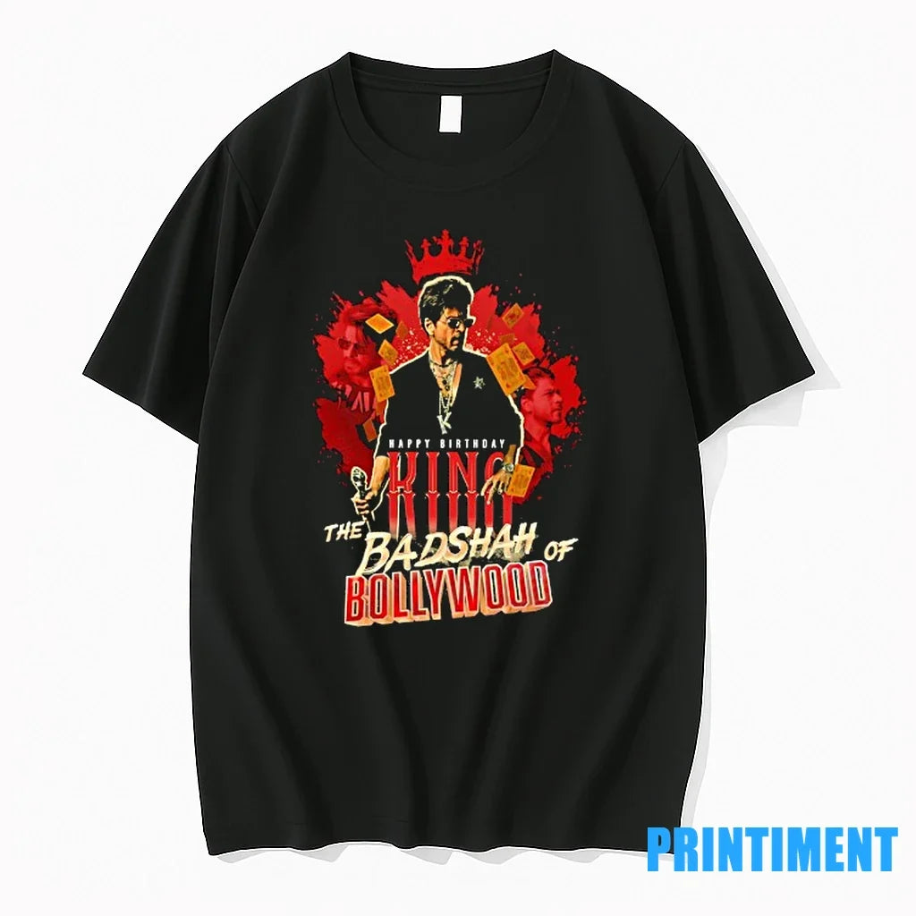 Shah Rukh Khan Happy Birthday King The Badshah Of - Adult & Kids T-Shirts, Sweatshirts & Hoodies apparel design preview 1