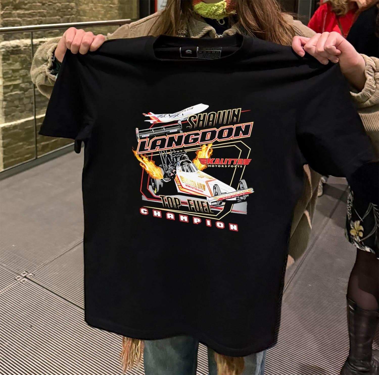 Shawn Langdon Kalitta Air Top Fuel Champion dragster - Adult & Kids T-Shirts, Sweatshirts & Hoodies apparel design preview 2