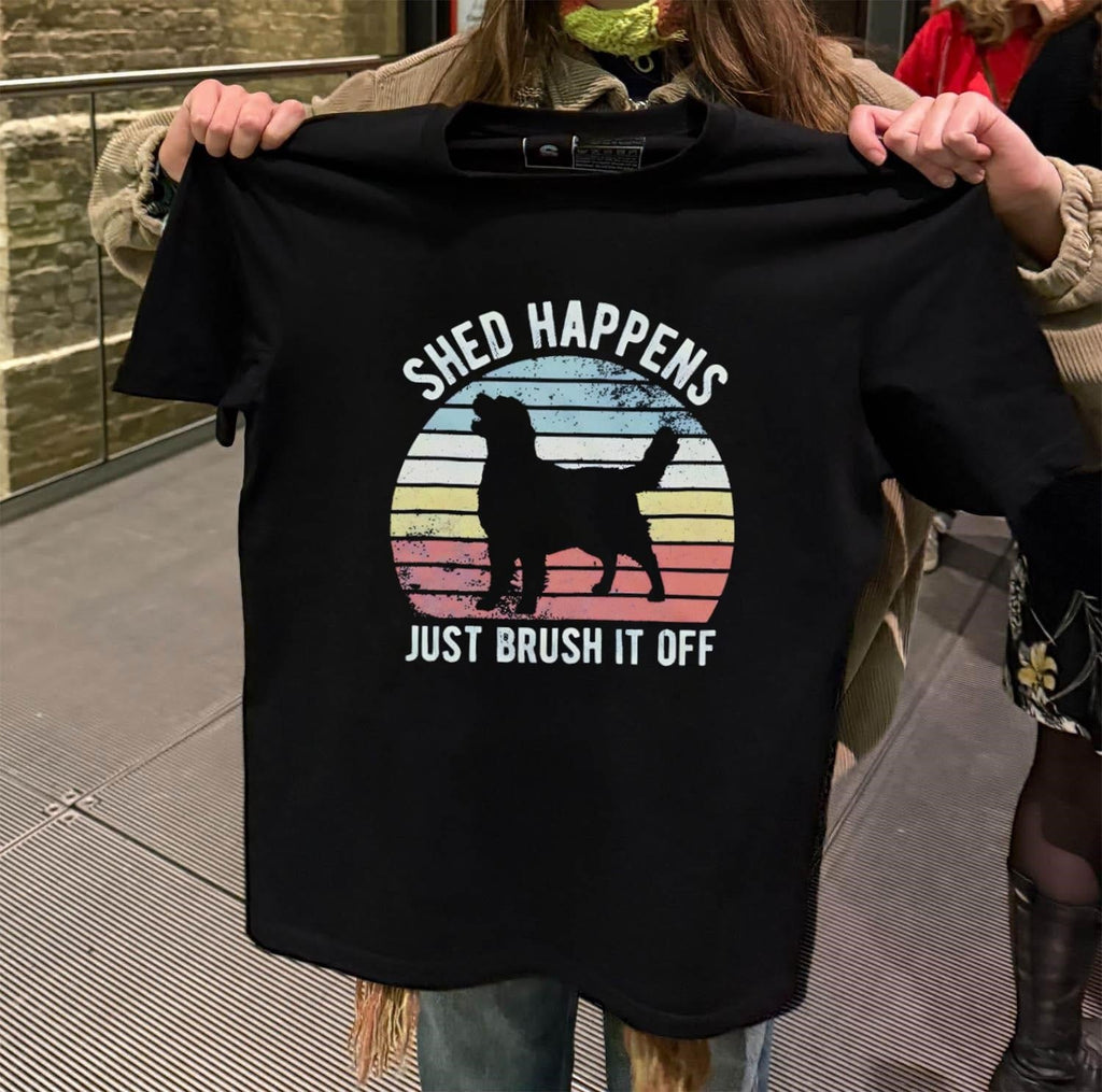 Shed Happens Just Brush It Off Golden Retriever - Adult & Kids T-Shirts, Sweatshirts & Hoodies apparel design preview 2