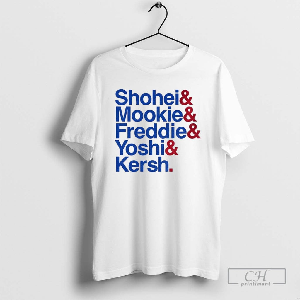 Shohei Mookie Freddie Yoshi Kersh Los Angeles Dodgers - Adult & Kids T-Shirts, Sweatshirts & Hoodies apparel design preview 1