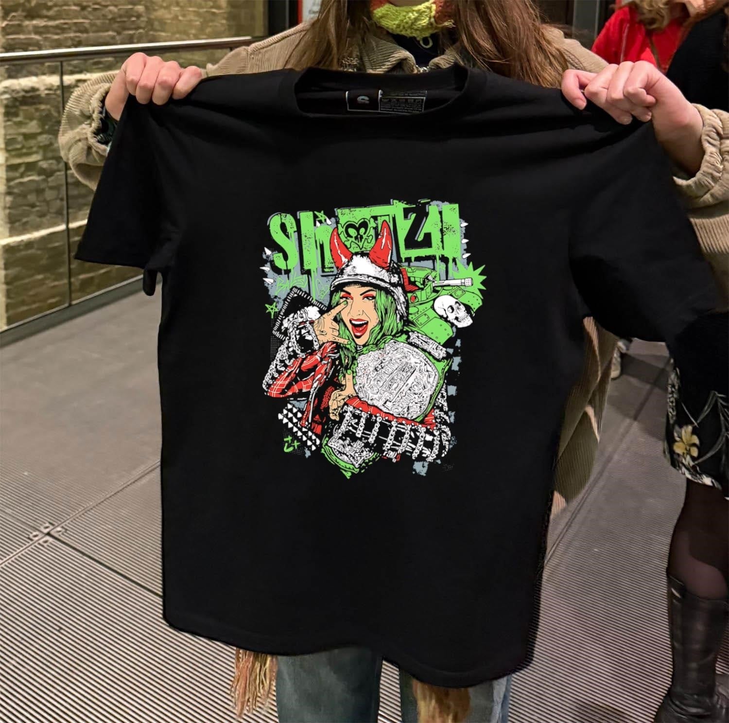 Shotzi Blackheart Women's Champion Green Hair Punk - Adult & Kids T-Shirts, Sweatshirts & Hoodies apparel design preview 2