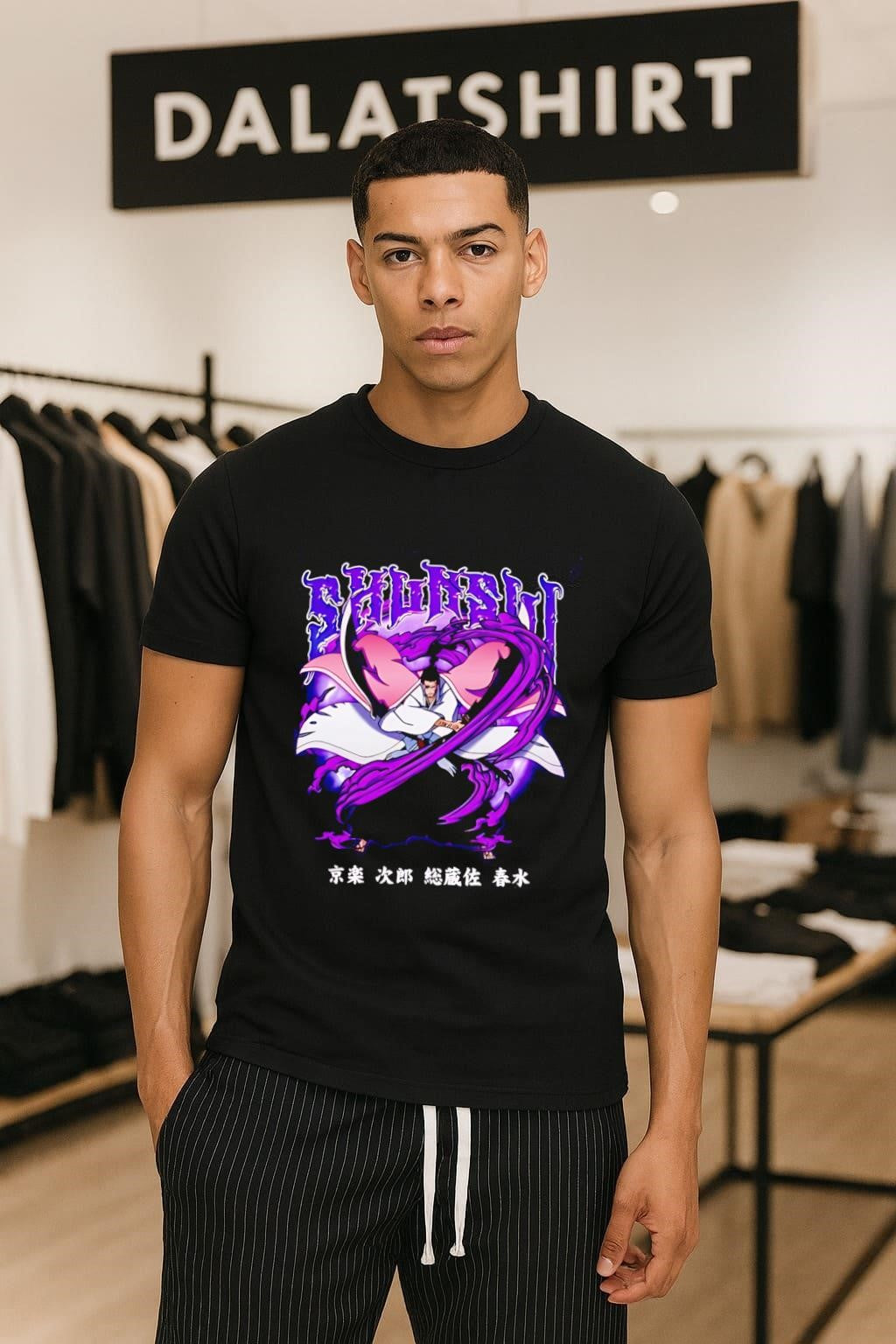 Shunsui Kyoraku Bleach Anime Captain Dual Swords - Adult & Kids T-Shirts, Sweatshirts & Hoodies apparel design preview 1