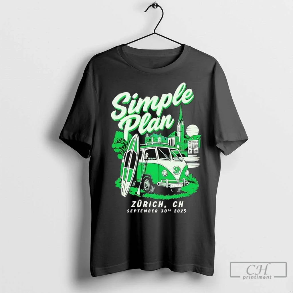 Simple Plan Sep 30 2025 Zurich Ch Event - Adult & Kids T-Shirts, Sweatshirts & Hoodies apparel design preview 1