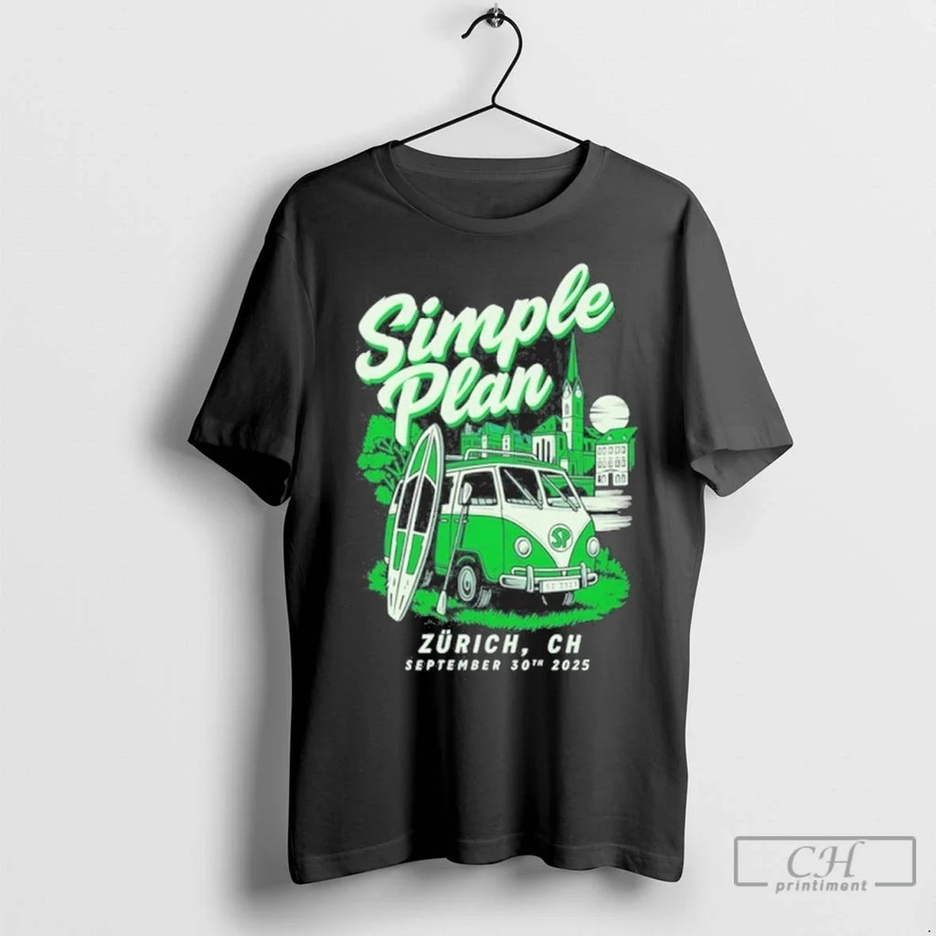Simple Plan Sep 30 2025 Zurich Ch - Adult & Kids T-Shirts, Sweatshirts & Hoodies apparel design preview 1