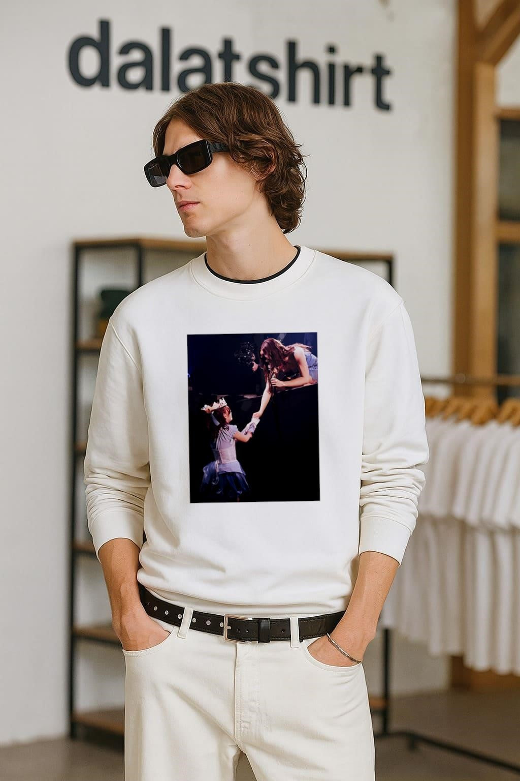 Singer Holding Girl Hand Live Concert Performance - Adult & Kids T-Shirts, Sweatshirts & Hoodies apparel design preview 2