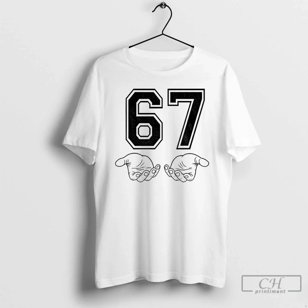 Six Seven 6 7 Meme Funny Hands - Adult & Kids T-Shirts, Sweatshirts & Hoodies apparel design preview 1