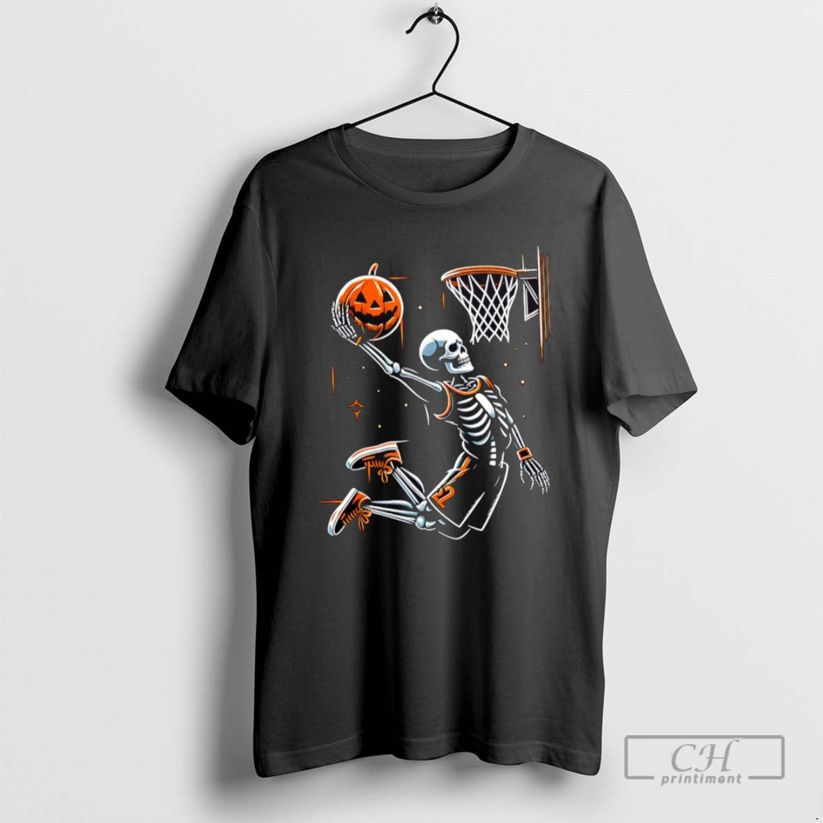 Skeleton Basketball Player Men Boys Scary For - Adult & Kids T-Shirts, Sweatshirts & Hoodies apparel design preview 1