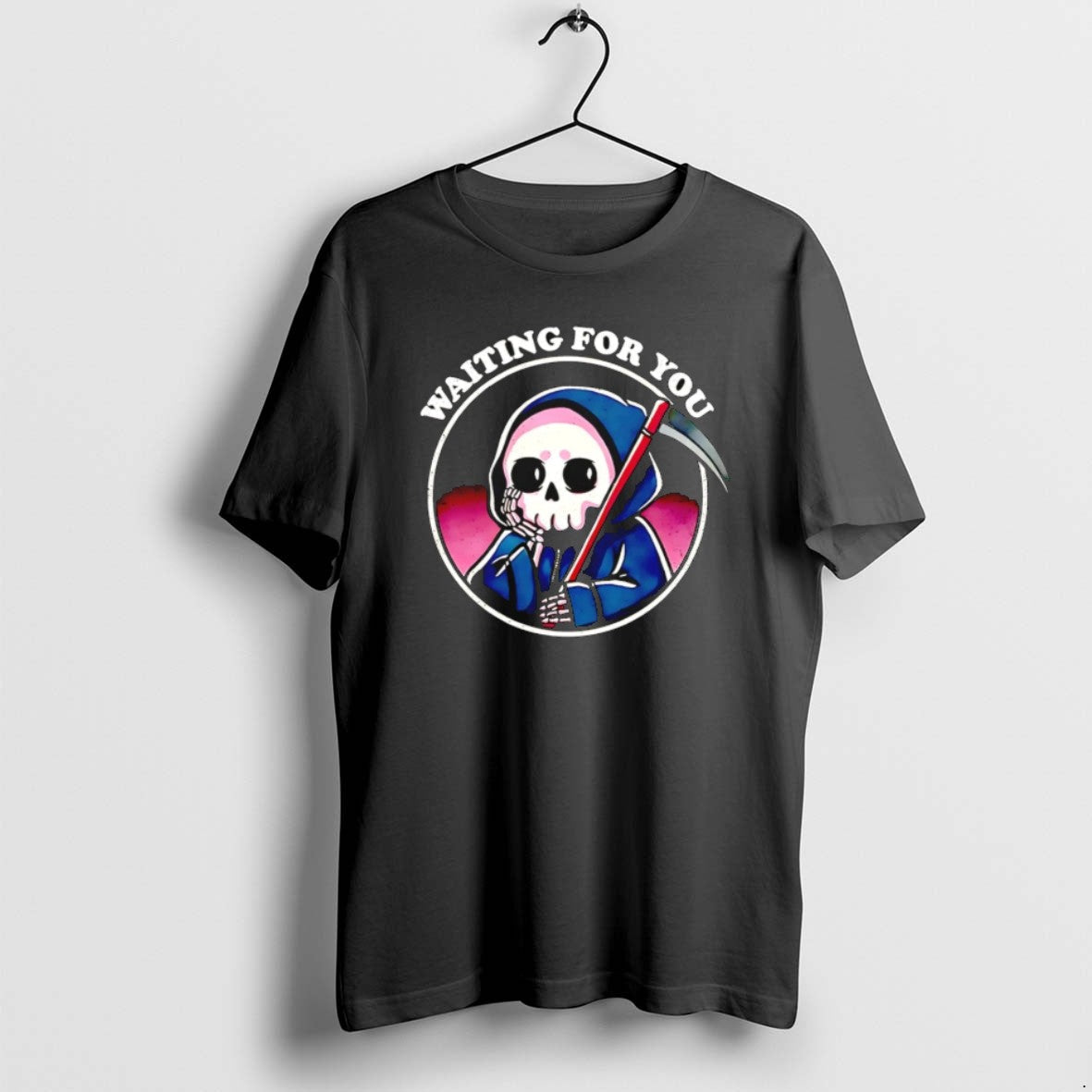 Skeleton Death Waiting For You Halloween - Adult & Kids T-Shirts, Sweatshirts & Hoodies apparel design preview 1