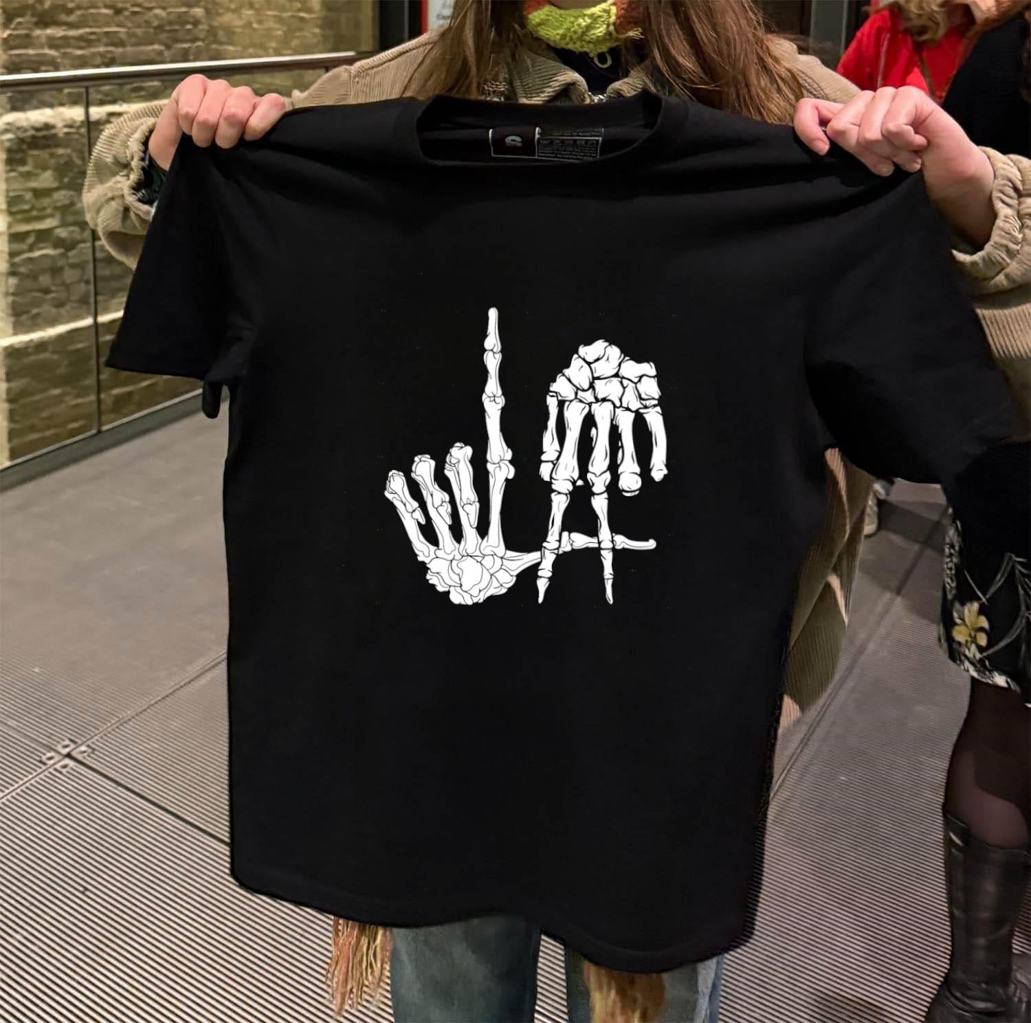 Skeleton Hands Los Angeles LA Fingers - Adult & Kids T-Shirts, Sweatshirts & Hoodies apparel design preview 2