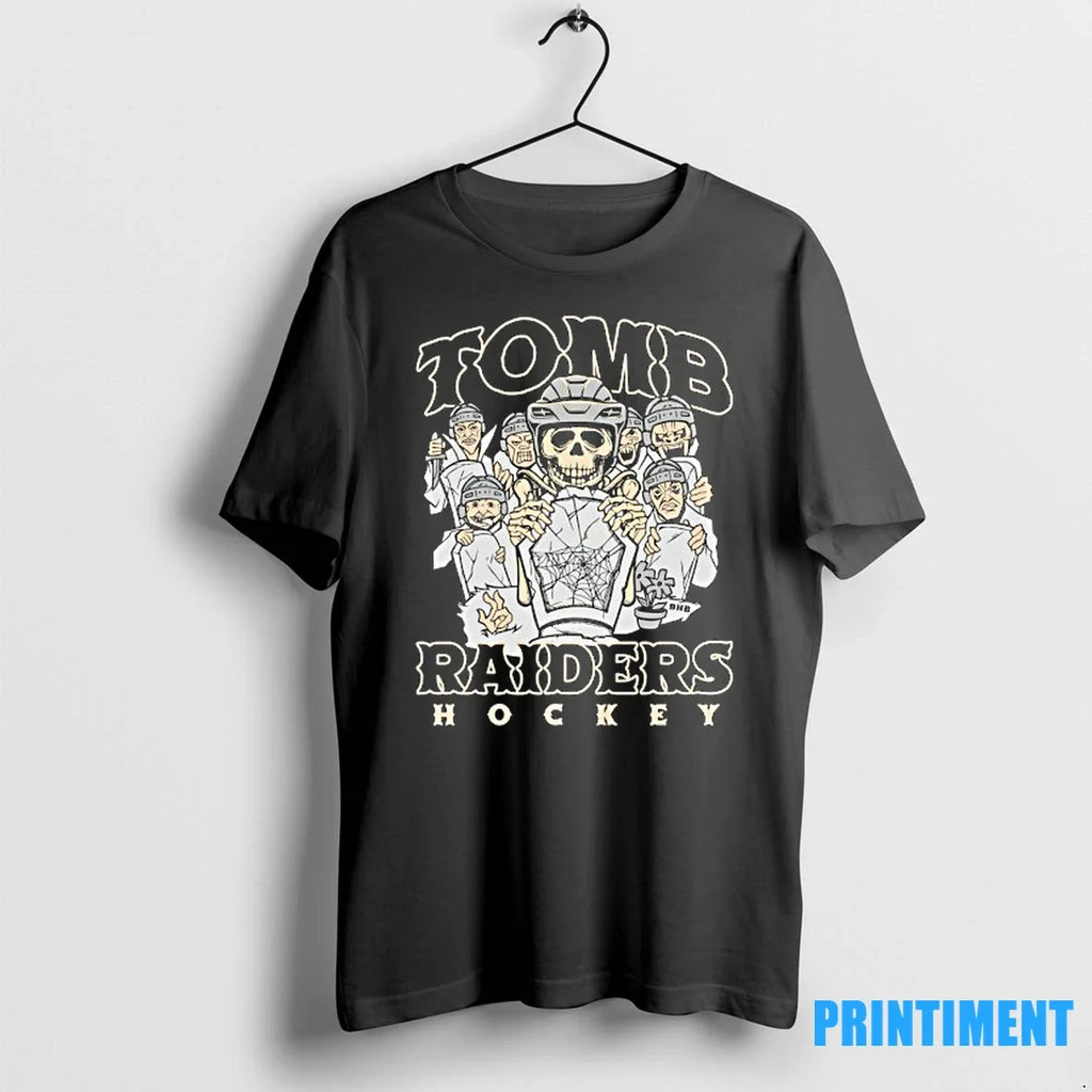 Skeleton Tomb Raiders Hockey Halloween Sweater - Adult & Kids T-Shirts, Sweatshirts & Hoodies apparel design preview 1