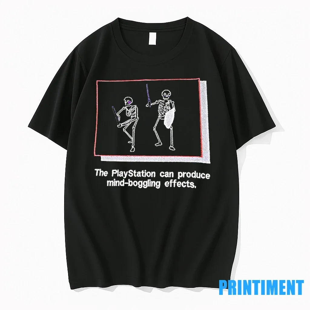 Skeleton The Play Station Can Process Mind Boggling - Adult & Kids T-Shirts, Sweatshirts & Hoodies apparel design preview 1