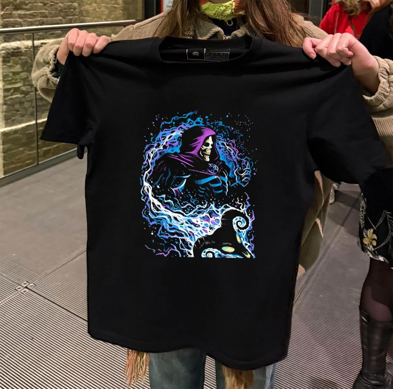 Skeletor Masters of the Universe purple hood magic - Adult & Kids T-Shirts, Sweatshirts & Hoodies apparel design preview 2