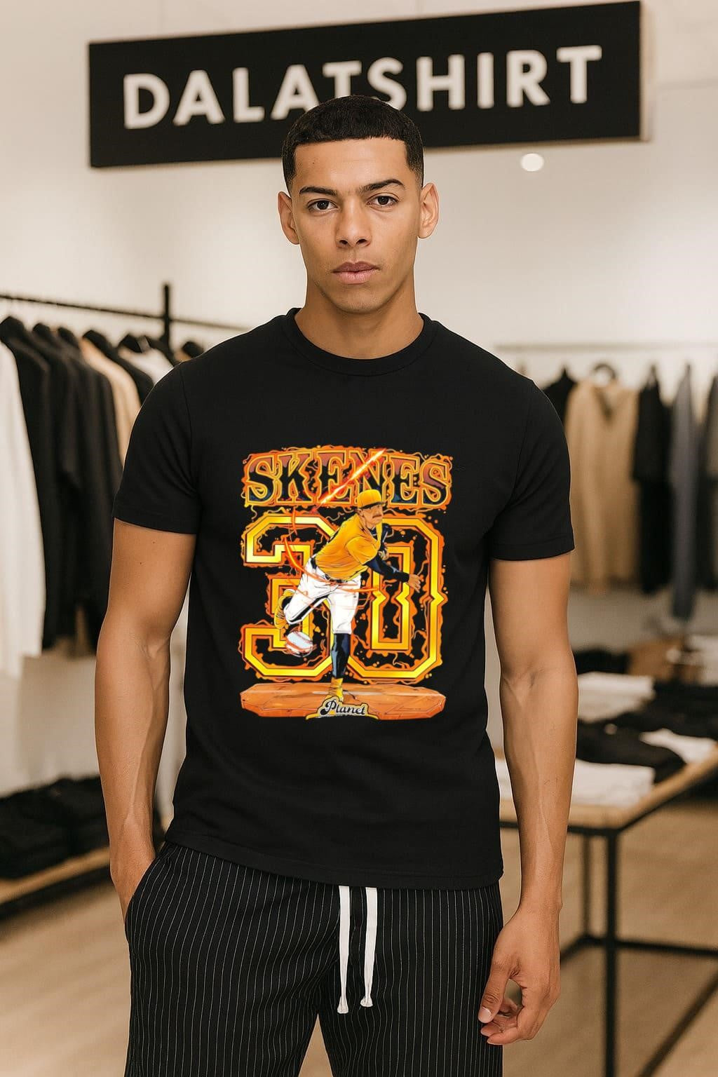 Skenes 30 Planet Paul pitcher baseball fire - Adult & Kids T-Shirts, Sweatshirts & Hoodies apparel design preview 1