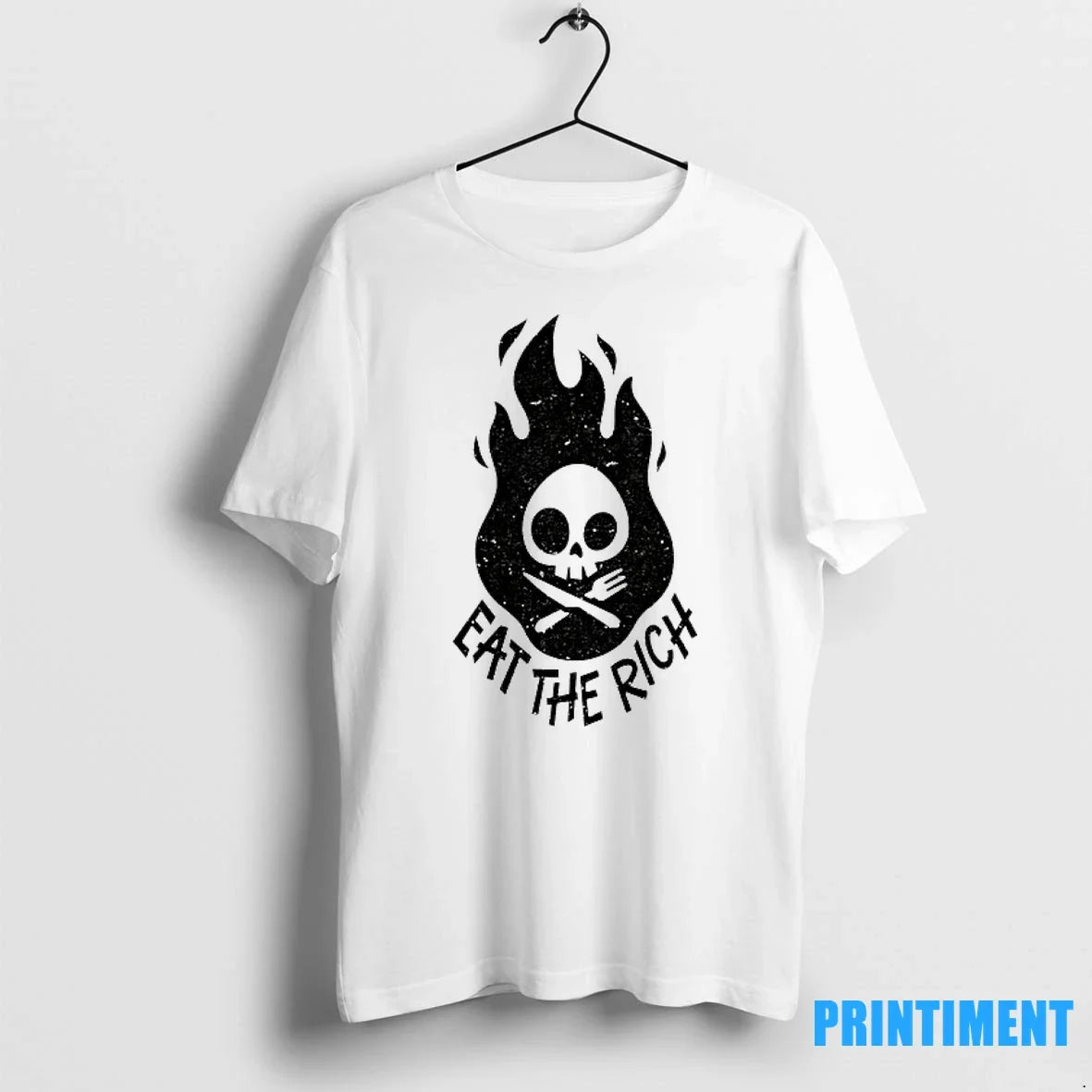 Skull Fire Eat The Rich Sweater - Adult & Kids T-Shirts, Sweatshirts & Hoodies apparel design preview 1