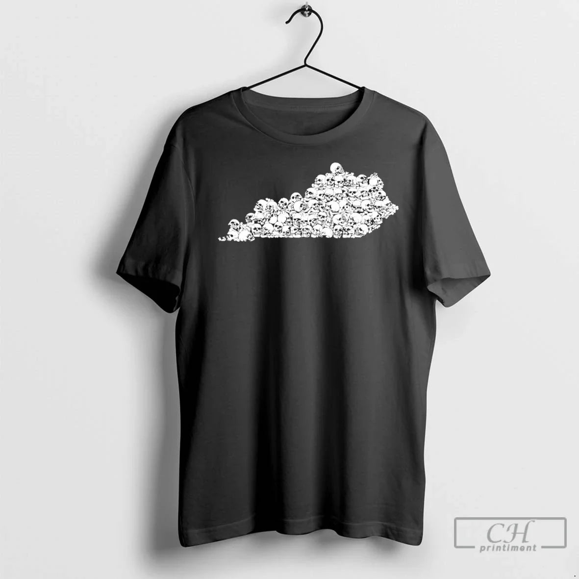 Skulls Kentucky Map - Adult & Kids T-Shirts, Sweatshirts & Hoodies apparel design preview 1