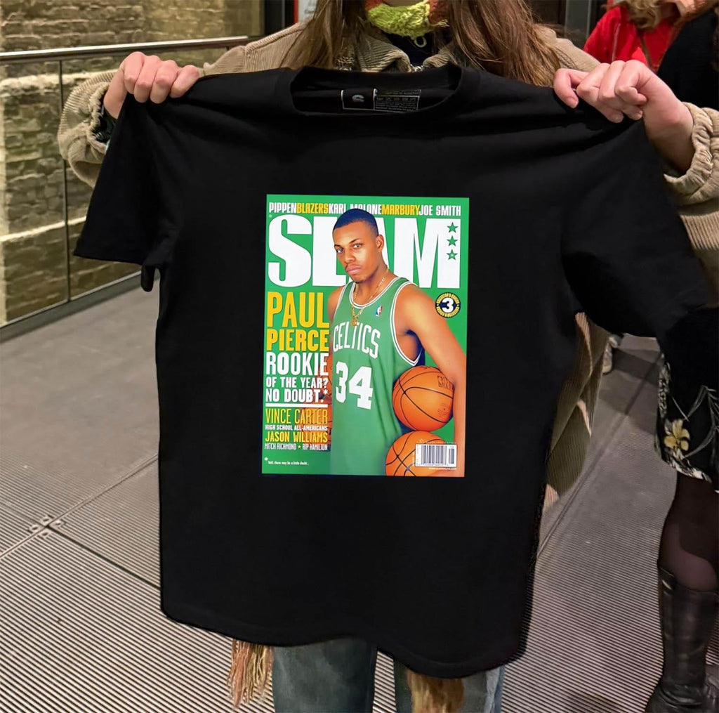 Slam Paul Pierce Rookie of the Year Celtics - Adult & Kids T-Shirts, Sweatshirts & Hoodies apparel design preview 2